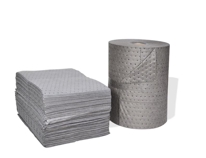 Universal or general purpose sorbent pads, rolls, socks, and pillows. 
